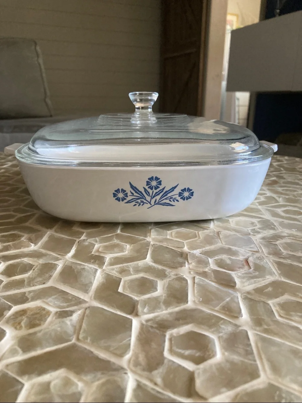Vintage Corning Ware 10” Casserole Baking Dish With Lid P-10-B